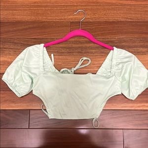 Mint green crop top